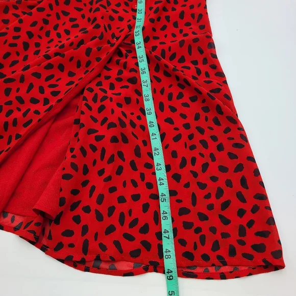 Final ❤️ Emily in Paris En Saison Paris Red Black Polkadot Retro Dress - Picture 10 of 10